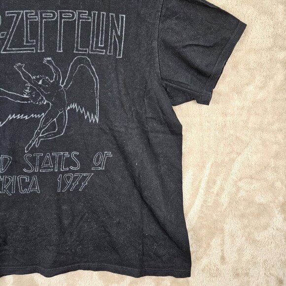 Led Zeppelin United States America 1977 T-Shirt Unisex Sz XL Black Short Sleeve - Picture 4 of 10